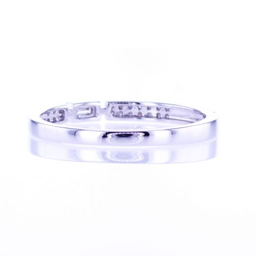 Double Diamond Row Wedding Band